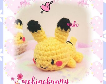 Kawaii Pikachu amigurumi, Pikachu plush, crochet Pikachu, Pokemon amigurumi, Cute plush Pikachu, pokemon plush, cute pikachu crochet