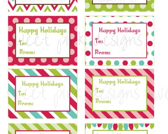 Christmas Gift Tags- Red and Green