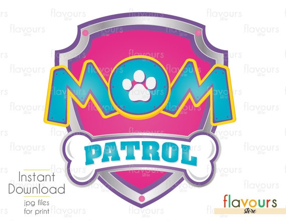 Download Mom Paw Patrol Pink DIY Printable Iron Transfer