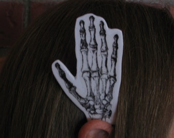 PAIR of Skeleton Helping Hands Ear Wings