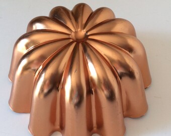 Antique Copper Mold - Jello Mold - Copper Mold - Farmhouse Copper Jello Mold - Farmhouse Jello Mold - Farmhouse Decor - Copper Wall Decor
