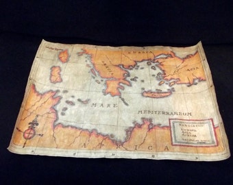 Hand Painted Map of The Mediterranean
