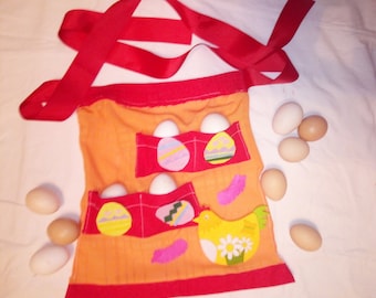 Egg gathering apron apron for the child