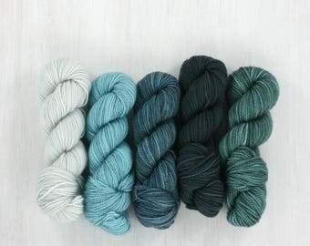 MINI SKEIN set: BALTIC, Fave Sock yarn
