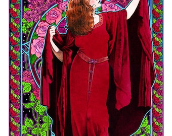 Stevie Nicks White-winged Dove art nouveau poster