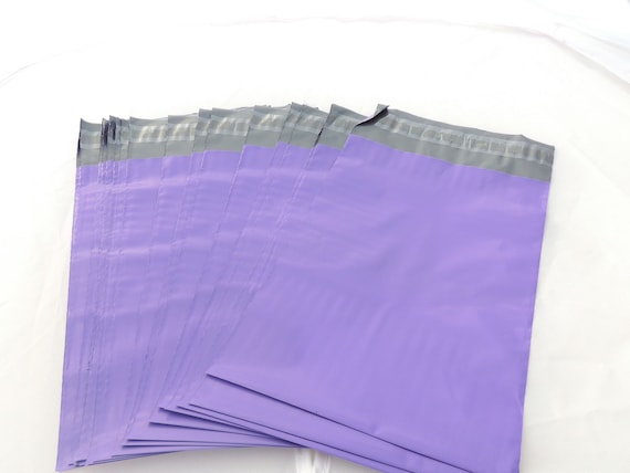 100 Pack Purple 9x12 Poly Mailers Flat Poly Mailing Shipping