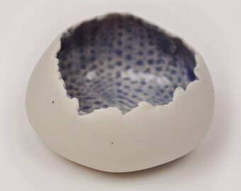 Ceramic porcelain bowl trinket dish