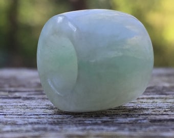 Gorgeous Asian Jadeite Bead 10.9mm x 13mm
