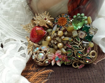 Vintage jeweled belt buckle