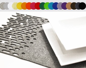 Felt runner, table runner, modern table runner, 19 colors - Abstract
