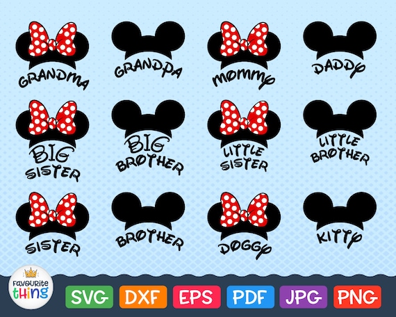 Download Disney Family SVG Files Mickey Mouse SVG Files Mouse Ears