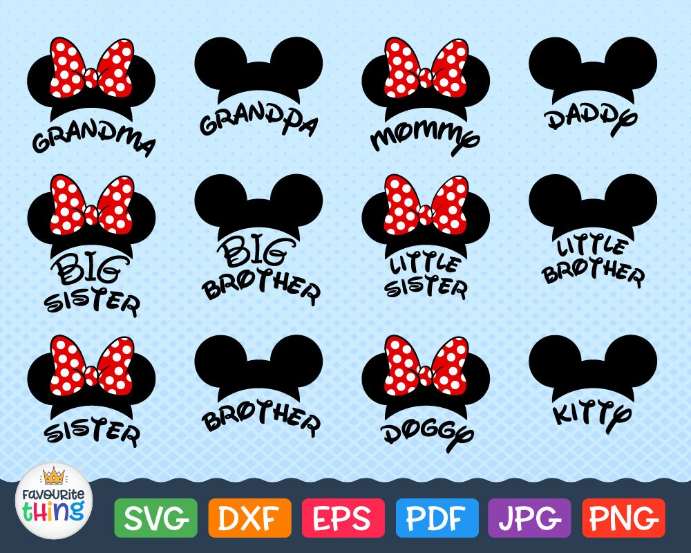 Disney Family SVG Files Mickey Mouse SVG Files Mouse Ears