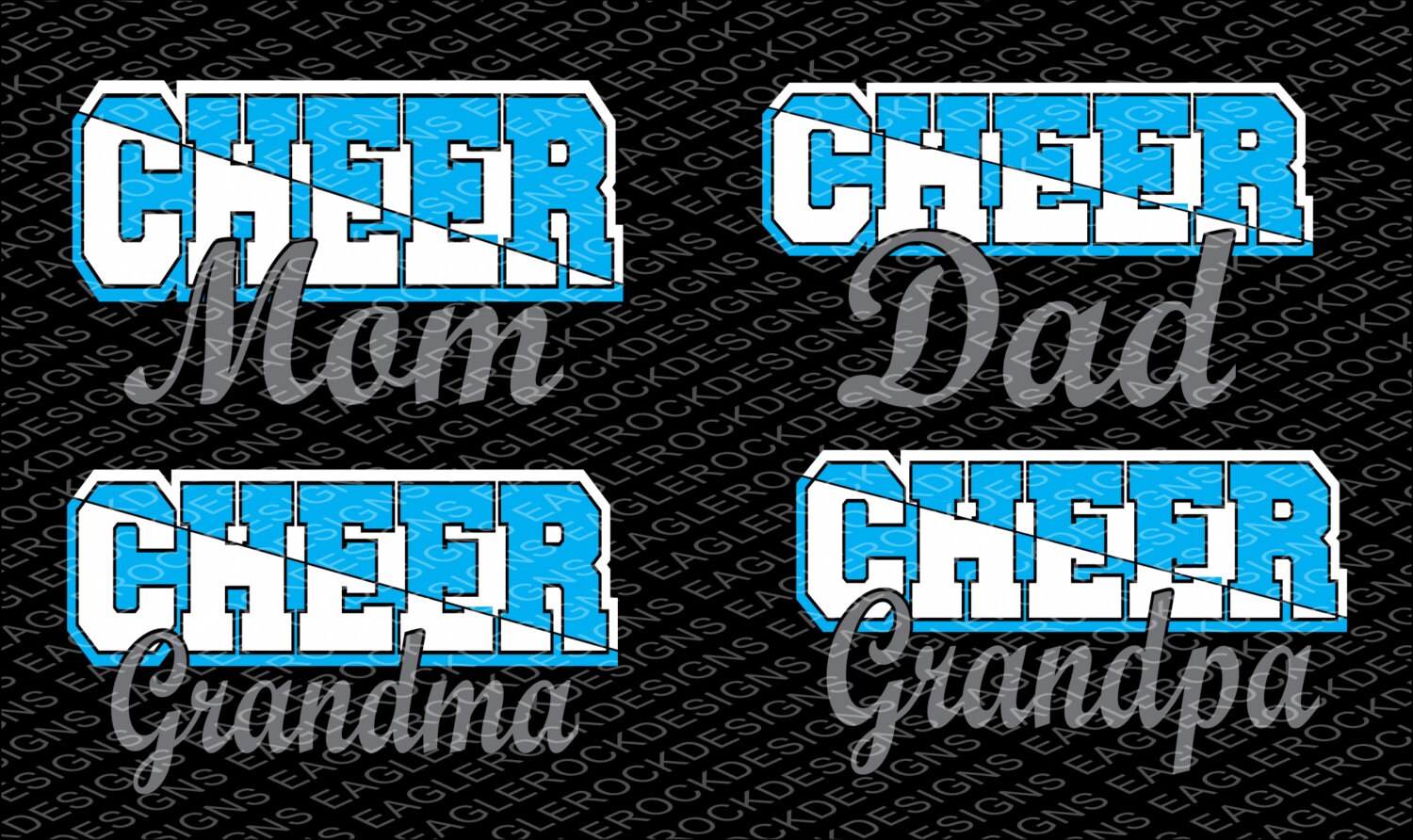 Download Cheer Mom Dad Grandma Grandpa SVG DXF EPS Cut File for Cameo