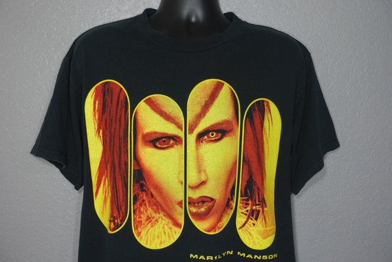 1998 RARE Marilyn Manson - Rock is Dead - Double Sided Mechanical Animals Vintage Concert T-Shirt