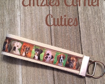 Boxer Key Chain, Boxer Key Fob, Boxer Wristlet