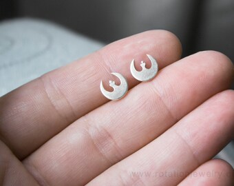 Star Wars Rebel Alliance Insignia Earrings // Geekery Handmade Sterling Silver Hypoallergenic