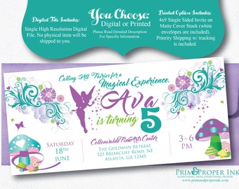 Fairytale Invitations | Tinkerbell Invites | Fairy Party Invites | Magical | Invitations | Magical Invites