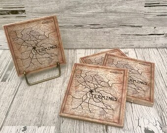 Walking Dead Terminus Map Coaster Set