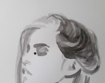 Portrait of woman n & b