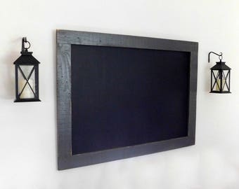 Framed Chalkboard - RESTAURANT DECOR - Menu Board - Distressed Wood - Industrial Decor - Shown in Graphite Gray - 36 x 48 - 30 Color Options