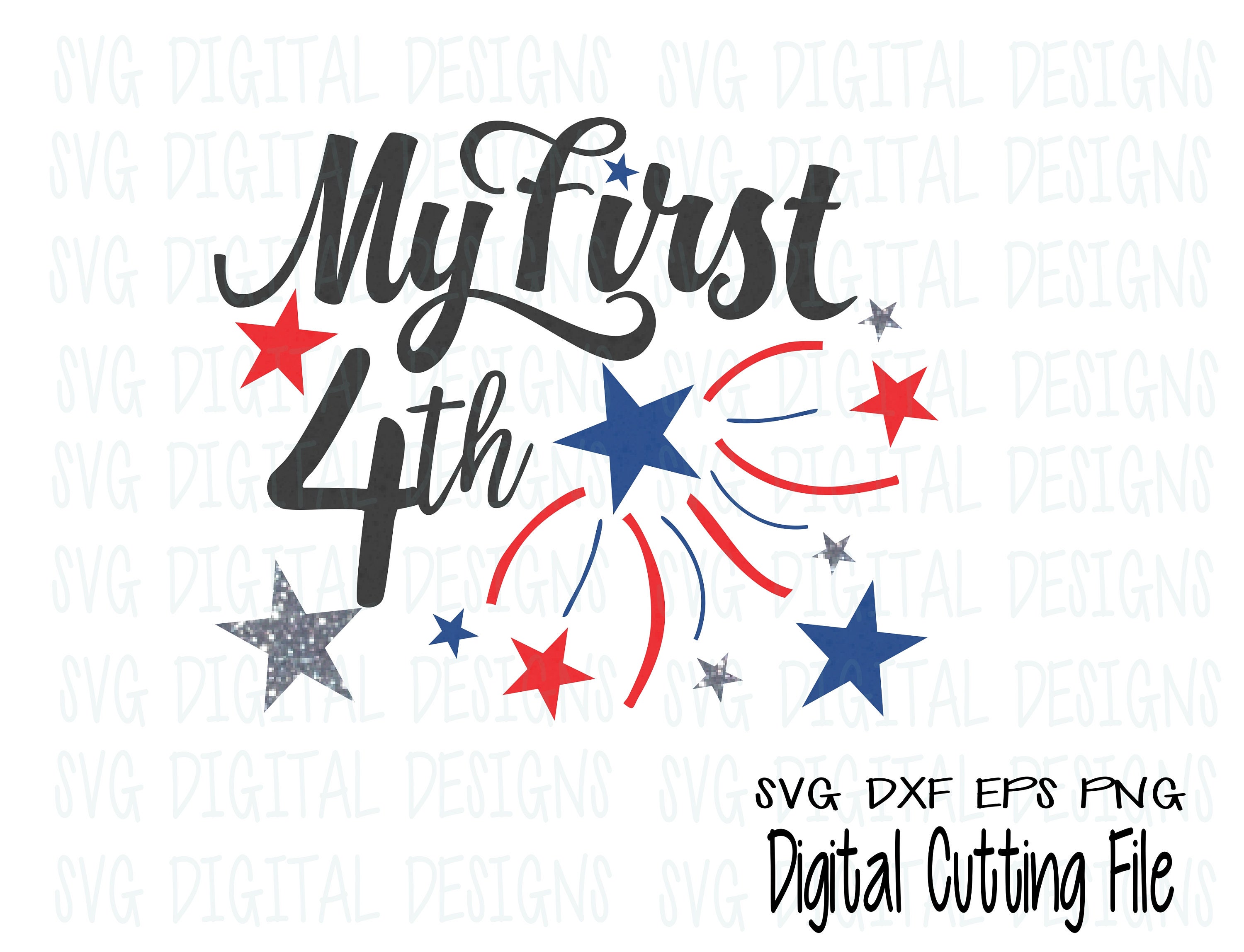 Download My First 4th of July Svg 1st Fourth of July Firework Cut