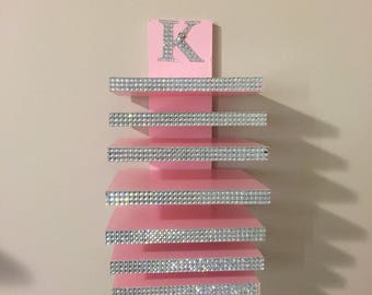 Wall mount make up pallet holder and lipstick holder