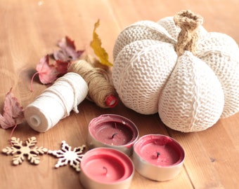 PUMPKIN PDF Knitting pattern Thanksgiving decoration Halloween decor FREE Written pattern and photo tutorial Autumn/fall harvest knit food