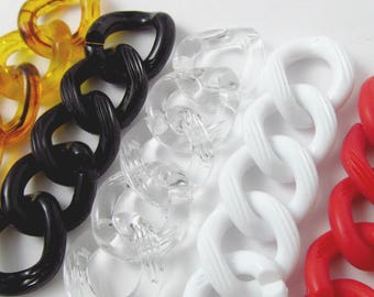 20 Vintage Mod Curb Chain Links Choice of Color Ch296-300