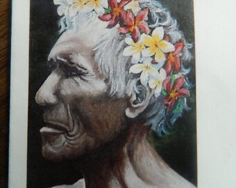 Philatelie 'Gesichter Polynesier TAHITI'