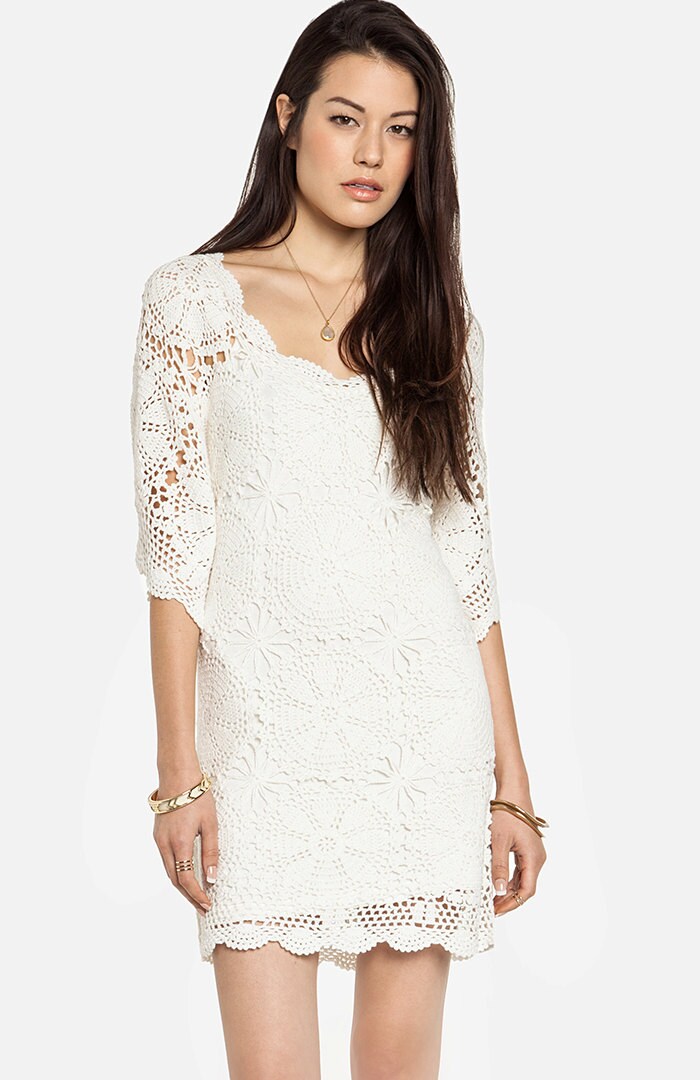 crochet lace gown