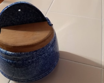 FREE U.S. SHIPPING-- Blue Salt Box