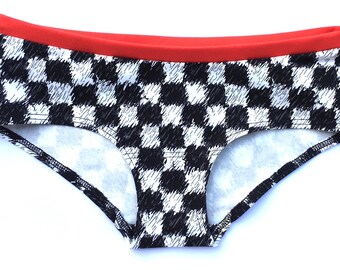 Organic cotton ladies panties - Chessboard