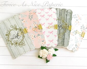 Scalloped Edge Planner Insert Covers/Dashboard for Traveler's Notebooks- available in different sizes