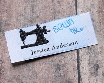 Vintage Sewing Machine Labels, Custom Labels, Woven Labels, Personalized Labels for Crafts, Fabric Labels, Sewing Labels