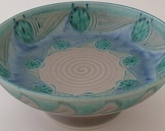 Large Pilkingtons Royal Lancastrian Footed Bowl - 1930's - Art Deco