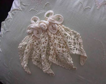Vintage Handkerchief & Lace Throw Pillow