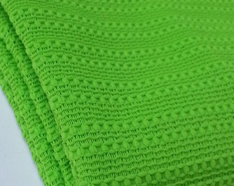 Polyester Lime Green Vintage Fabric