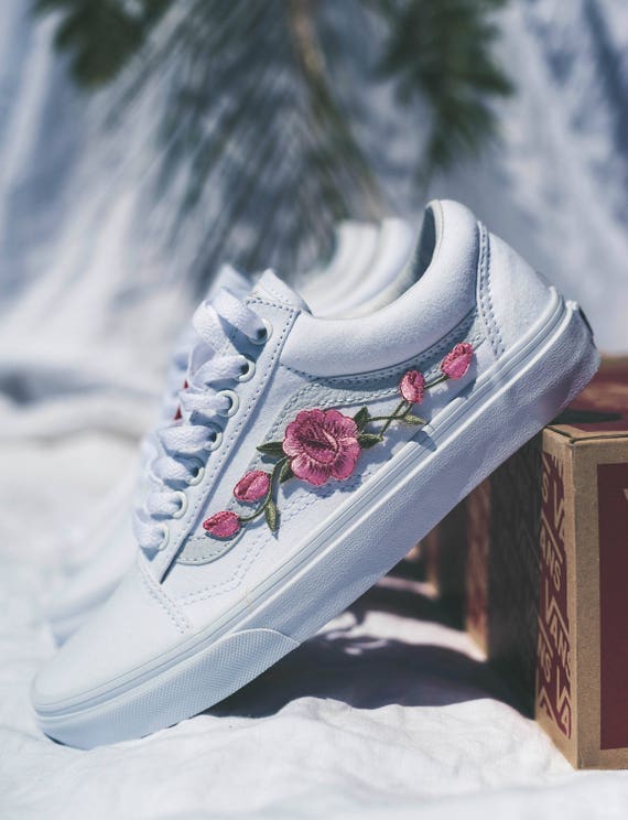 vans bordado rosas vans bordado rosas