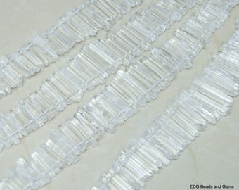 Polished Quartz. Half Strand - Polished Quartz Crystal Points - Natural Quartz Points - Graduated - 20mm - 40mm