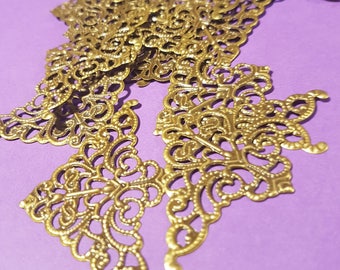 Bronze Filigree Embellishments/Connectors