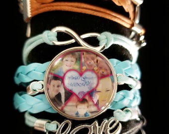 Mothers day photo collage bracelet