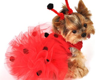 Lady Bug Halloween Dog Costume for Small to Large Dog Breeds