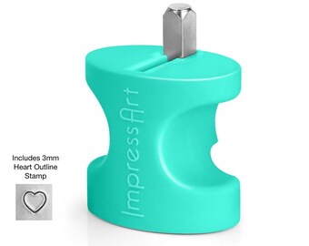 Simple Strike Jig 3mm ImpressArt Steel Stamping Tool for Hand Stamping - BONUS Heart Stamp - AA159