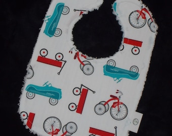 Retro Racers Chenille Boutique Bib