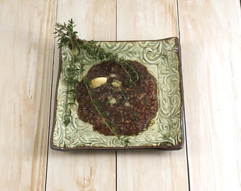 Garlic Grater, Handmade Organic Pottery Plate for Dipping, Hostess Gift, Gourmet Gift, Foodie Gift, Unique Housewarming Gift, 577