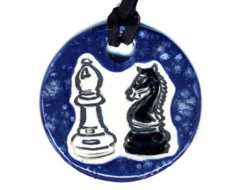 Chess Ceramic Necklace