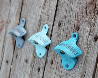 Classic wall mounted bottle opener pick your color