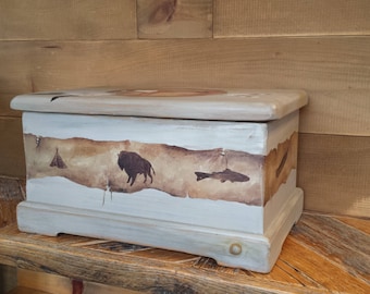 Treasures Box / Keepsake Chest / Memory Box / Silver Chest / Flatware Storage Chest / Wooden Box / Hope Chest / Wedding Card Box