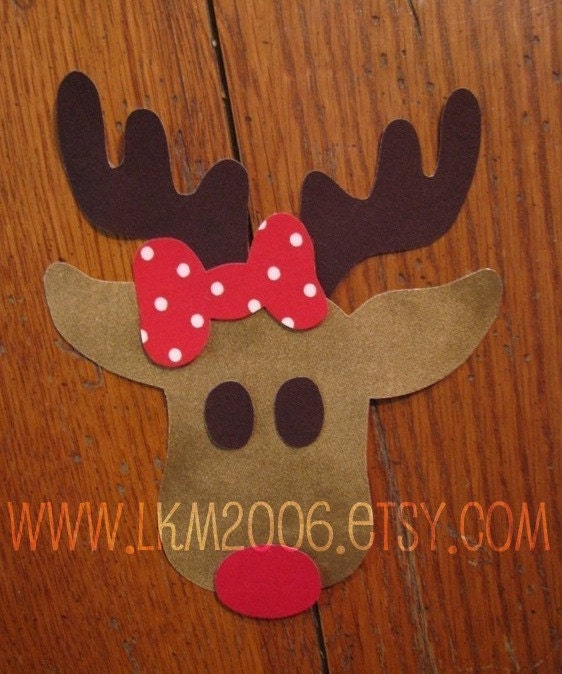 Rudolph Iron On Applique Boy or Girl You Choose Fabric