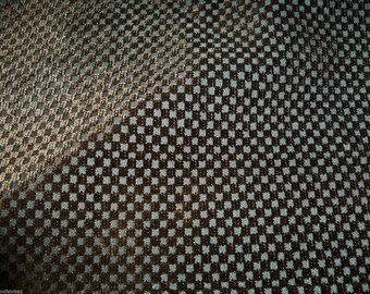 DESIGNER Otelle Petite Check Cut Velvet Fabric 10 Yards Brown